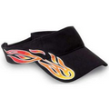 Brushed Cotton Racing Visor w/Side Flames